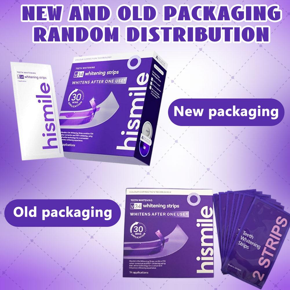 Teeth Whitening Strips - Mor Diş Beyazlatma Şeritleri Parlak Beyaz