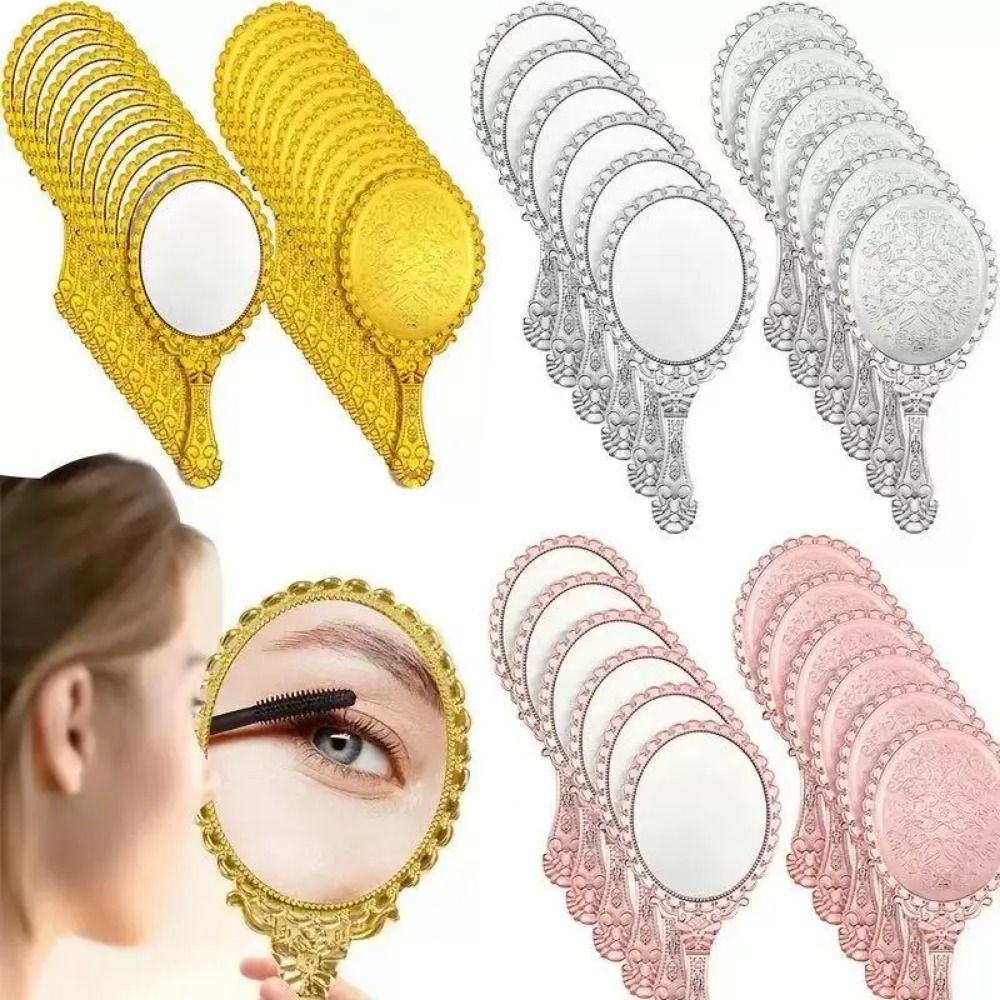 Beauty Makeup Events - 3-12 Adet Kabartmalı El Aynası Retro