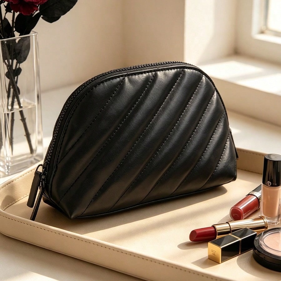 Ysl Beauty Makeup - YSL'nin Çantası Siyah Kapitone Deri Kabuklu