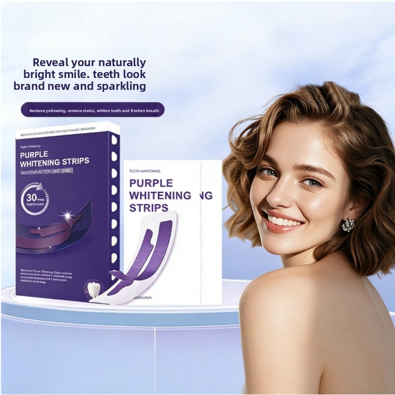 V34 Mor Işıltılı Kuru Diş Beya - Teeth Whitening Strips incelemesi ve fiyatı