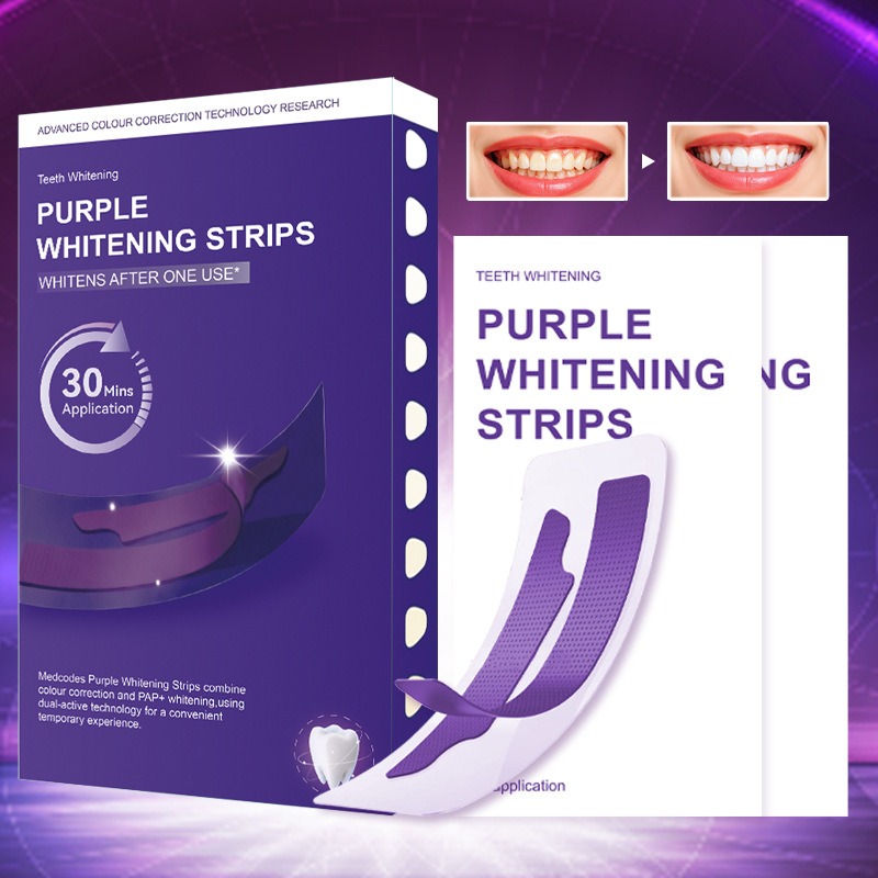 V34 Mor Işıltılı Kuru Diş Beya - Teeth Whitening Strips incelemesi ve fiyatı