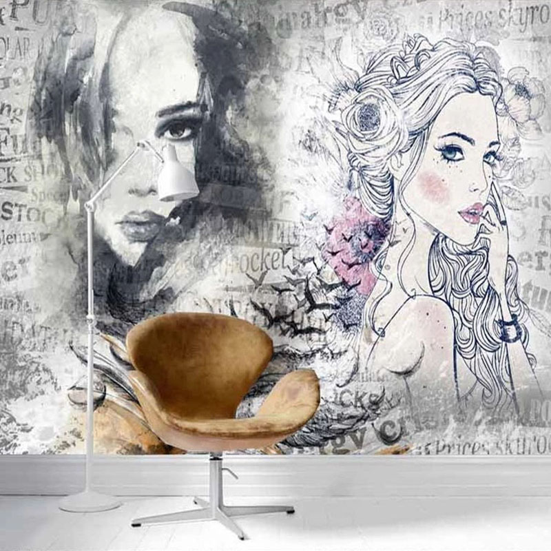 Özel 3D Duvar Resmi Retro Moda - Makeup Beauty House incelemesi ve fiyatı